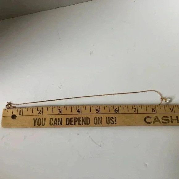 Vtg Goldtone Chain with Single Pearl Pendant - Picture 7 of 7